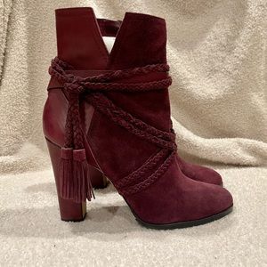 Vince Camaro Cyndia Ankle Boots - Plum/Burgundy EUC